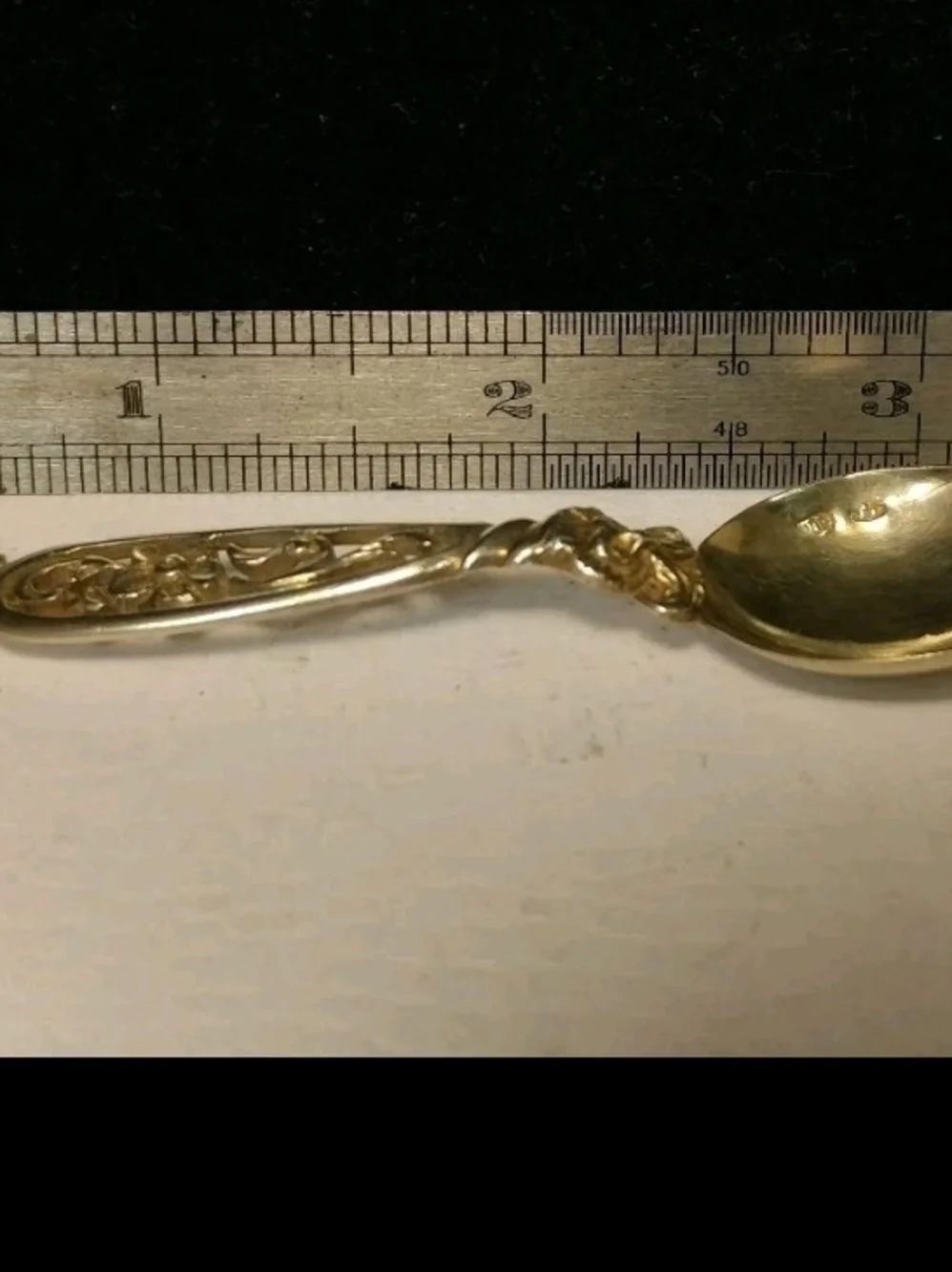 Vintage 800 Coin Silver - Cherub Angel Scroll 8.4g - 3.5